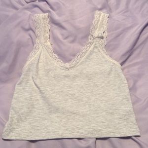 American Eagle Crop Lace Tank